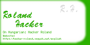 roland hacker business card